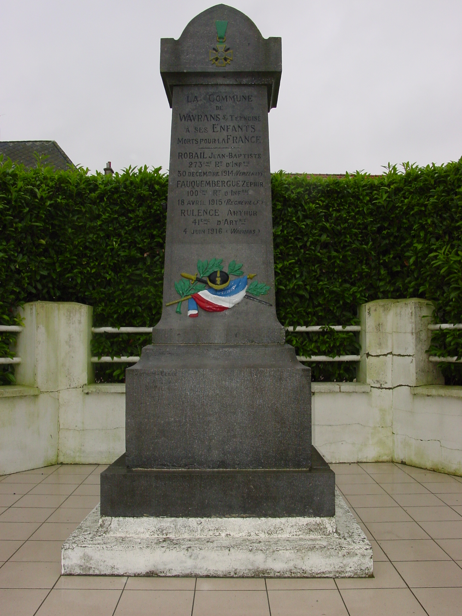 Monument aux morts de WAVRANS-SUR-TERNOISE
